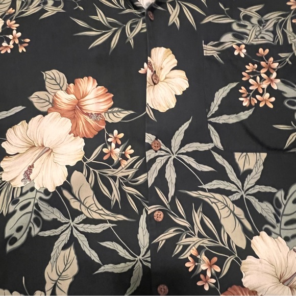 Tommy Bahama Mens Tropical tropical print silk button down shirt size XL - Picture 13 of 14